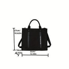 Large Tote Bag Canvas Crossbody Satchel Purse For Shopping