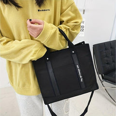 Large Tote Bag Canvas Crossbody Satchel Purse For Shopping