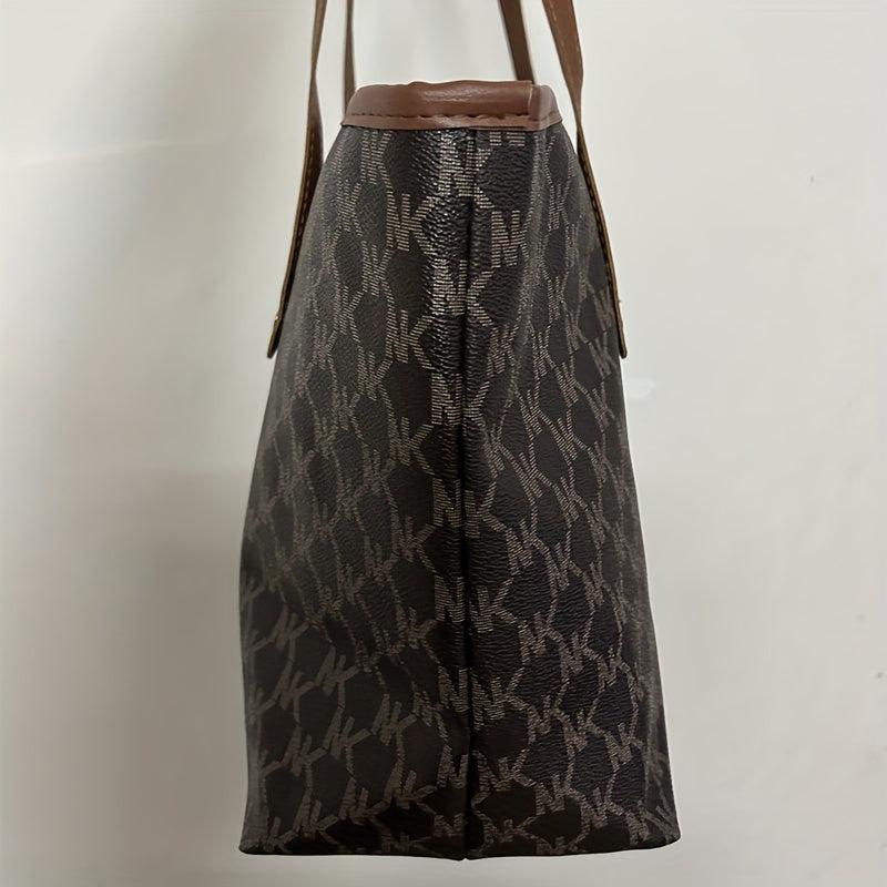 Vintage Pattern Shoulder Bag Tote Bag, Large Capacity for Work