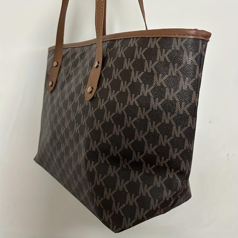 Vintage Pattern Shoulder Bag Tote Bag, Large Capacity for Work