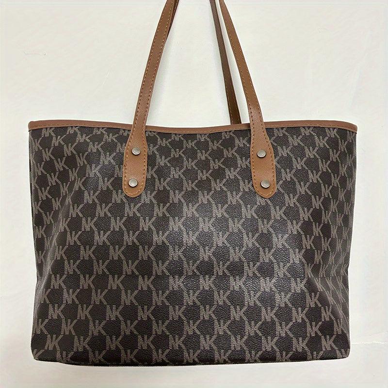 Vintage Pattern Shoulder Bag Tote Bag, Large Capacity for Work