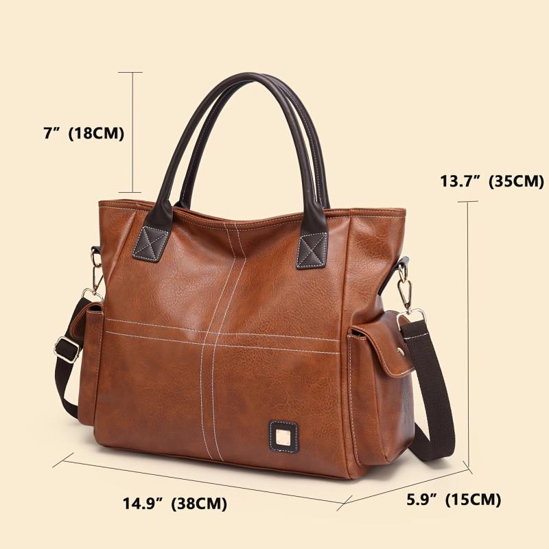 Vintage Causal Tote Handbag - Large Capacity Shoulder Bag