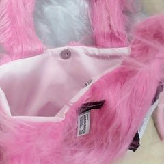Y2K Faux Fur Plush Tote Bag for Women