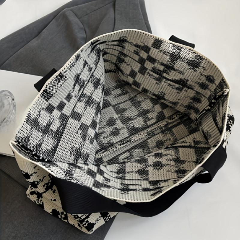 Large Capacity Hobo Bag Lightweight Shoulder Shopping Bag