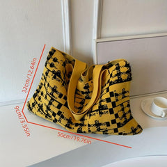 Large Capacity Hobo Bag Lightweight Shoulder Shopping Bag