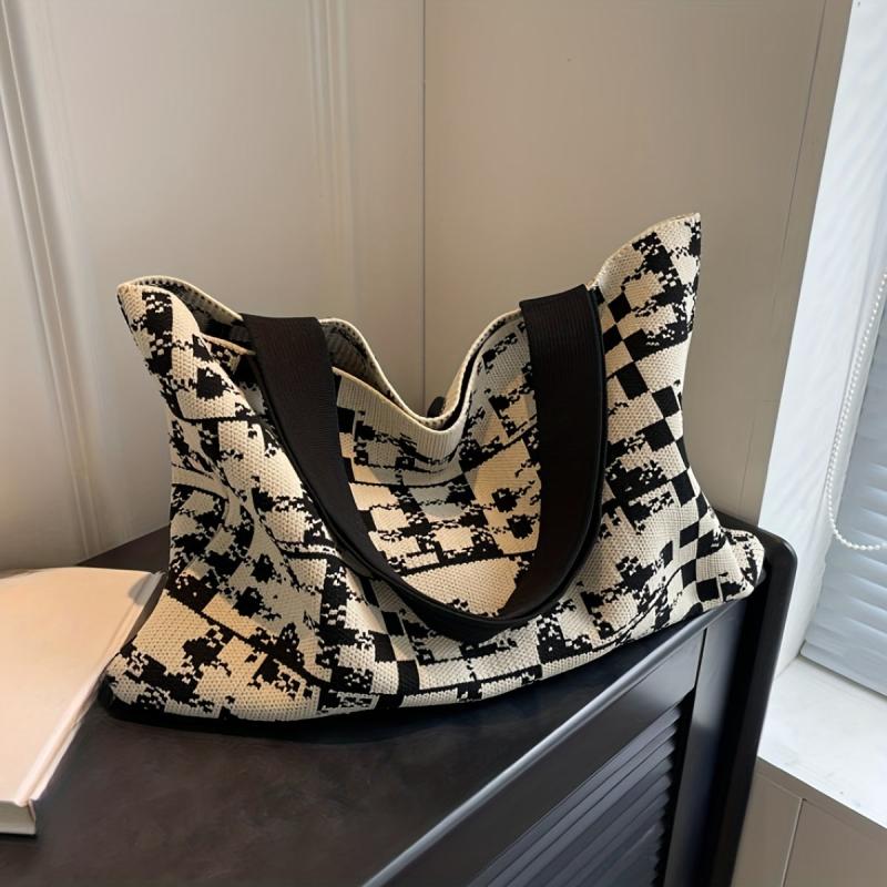 Large Capacity Hobo Bag Lightweight Shoulder Shopping Bag