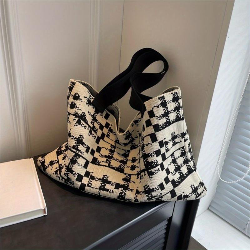 Large Capacity Hobo Bag Lightweight Shoulder Shopping Bag