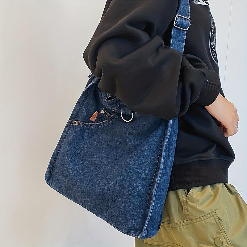 Denim Tote Bag Vintage Shoulder Bag For Women