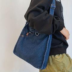 Denim Tote Bag Vintage Shoulder Bag For Women