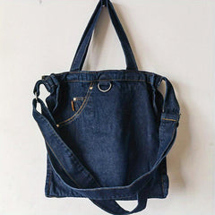 Denim Tote Bag Vintage Shoulder Bag For Women