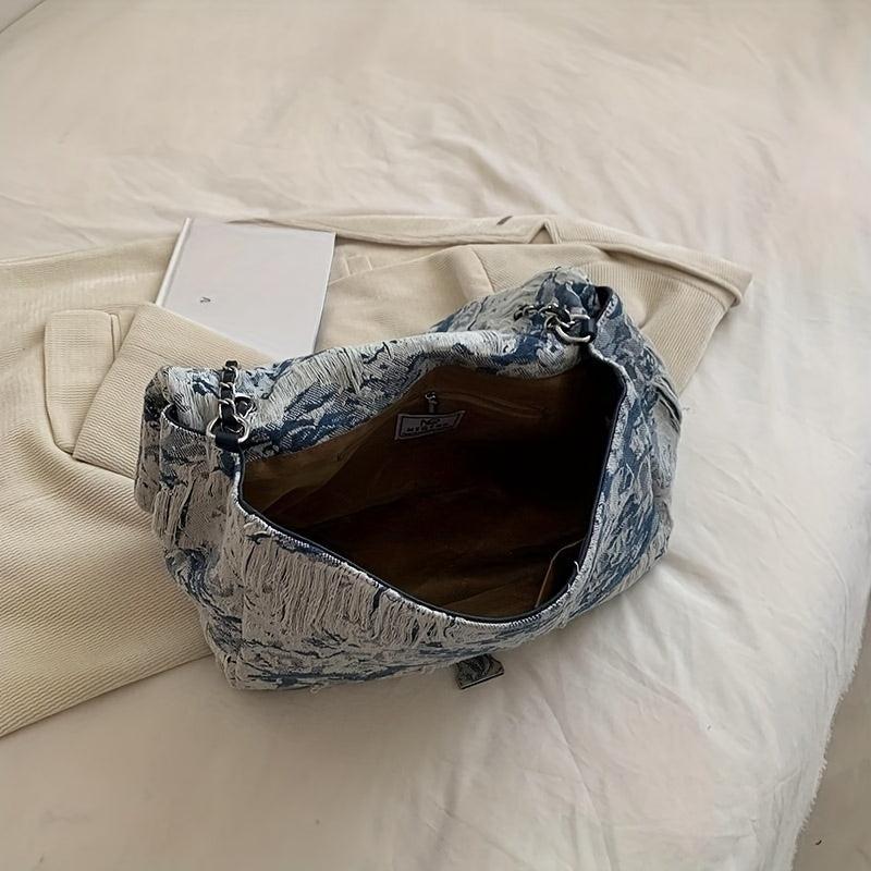 Abstract Pattern Shoulder Square Bag Niche Y2K Bag