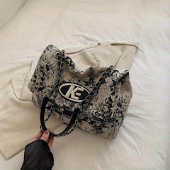 Abstract Pattern Shoulder Square Bag Niche Y2K Bag