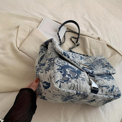 Abstract Pattern Shoulder Square Bag Niche Y2K Bag