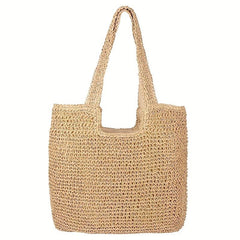 Straw Beach Bag Woven Large Capacity Summer Travel Handbag