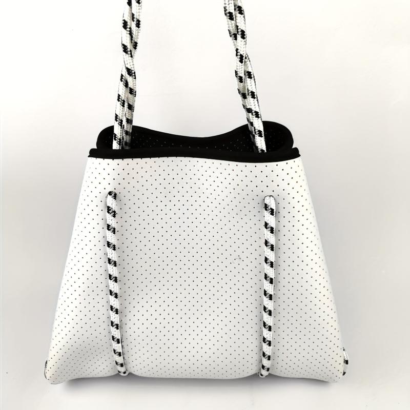 Neoprene Beach Bag With Small Purse Large Capacity Lightweight Tote Bag