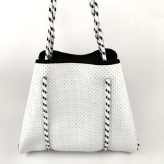 Neoprene Beach Bag With Small Purse Large Capacity Lightweight Tote Bag