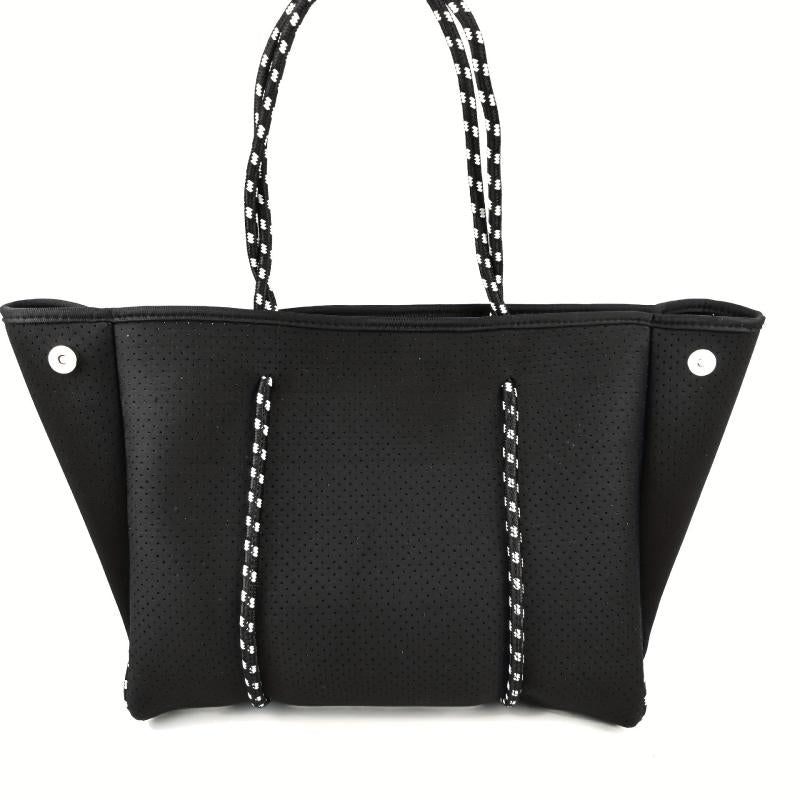 Neoprene Beach Bag With Small Purse Large Capacity Lightweight Tote Bag