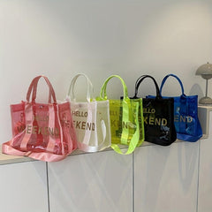 Clear PVC Crossbody Bag Transparent Tote Bag Women's Shoulder Purse