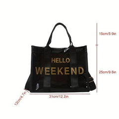 Clear PVC Crossbody Bag Transparent Tote Bag Women's Shoulder Purse