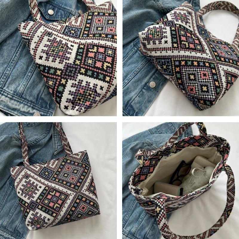 Ethnic Style High Tote Bag Lightweight Shoulder Bag