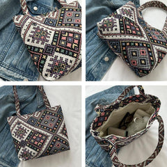 Ethnic Style High Tote Bag Lightweight Shoulder Bag