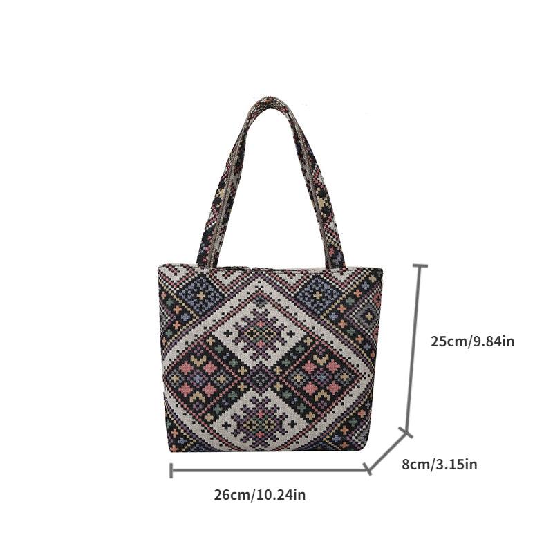 Ethnic Style High Tote Bag Lightweight Shoulder Bag