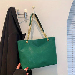 Stylish Tote Shoulder Bag Solid Storage Bag Women's Chain Bag
