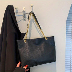 Stylish Tote Shoulder Bag Solid Storage Bag Women's Chain Bag