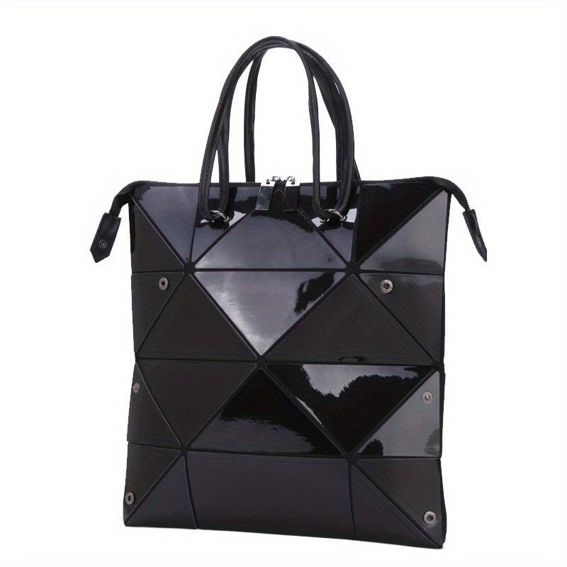 Geometric Pattern Satchel Bag All Match Handbag Portable Bag For Shopping