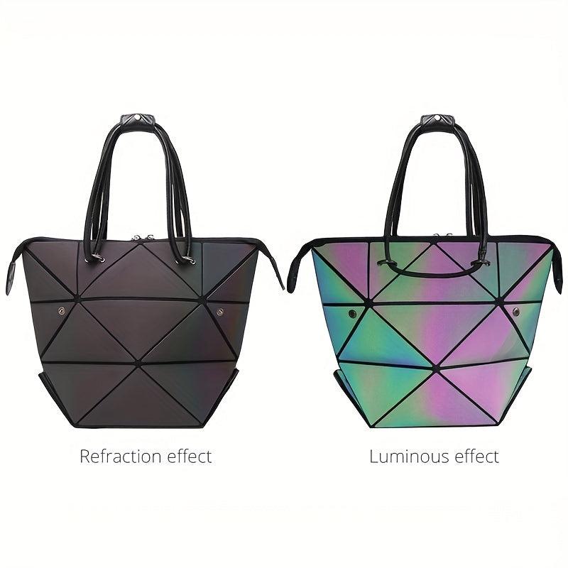 Geometric Pattern Satchel Bag All Match Handbag Portable Bag For Shopping