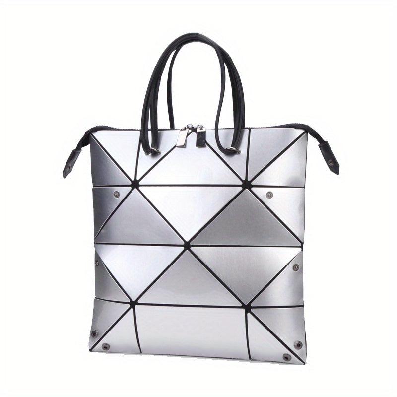 Geometric Pattern Satchel Bag All Match Handbag Portable Bag For Shopping