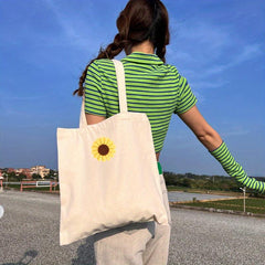 Sunflower Pattern Shoulder Bag Lightweight All Match Handbag