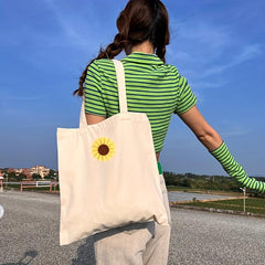 Sunflower Pattern Shoulder Bag Lightweight All Match Handbag
