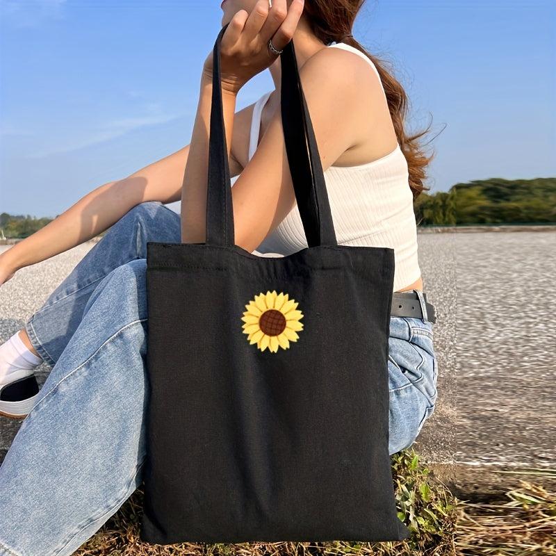 Sunflower Pattern Shoulder Bag Lightweight All Match Handbag