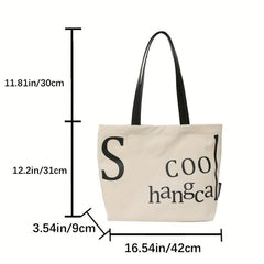 Large Capacity Canvas Tote Bag Lightweight Shoulder Bag