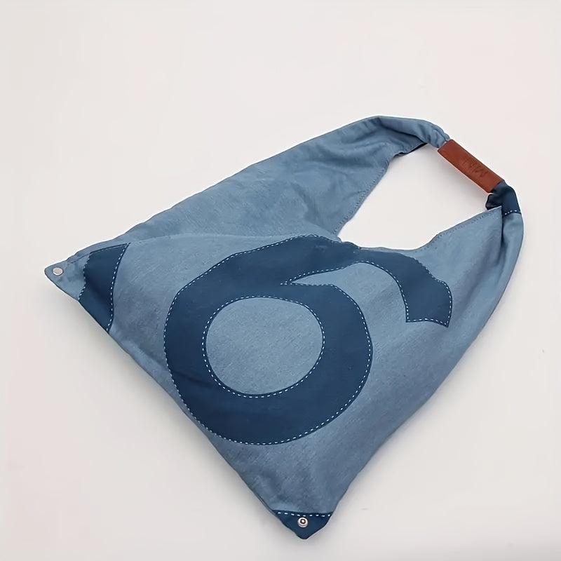 Denim Canvas Tote Bag Large Capacity Shoulder Bag