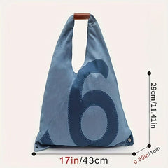 Denim Canvas Tote Bag Large Capacity Shoulder Bag