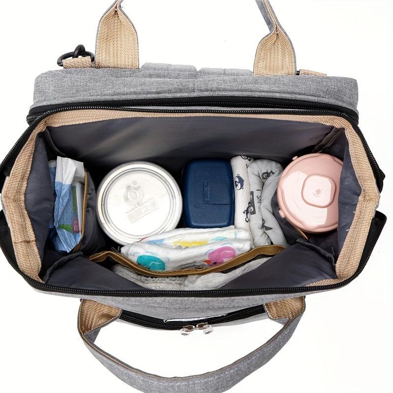 Stylish Multifunctional Diaper Bag Lightweight Large Capacity Storage Rucksack