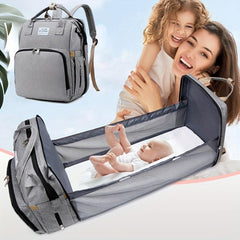 Stylish Multifunctional Diaper Bag Lightweight Large Capacity Storage Rucksack