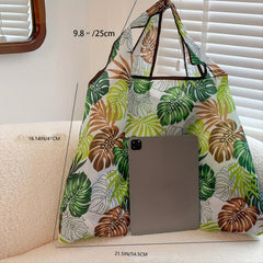 Tropical Print Folding Bag Nylon Tote Bag