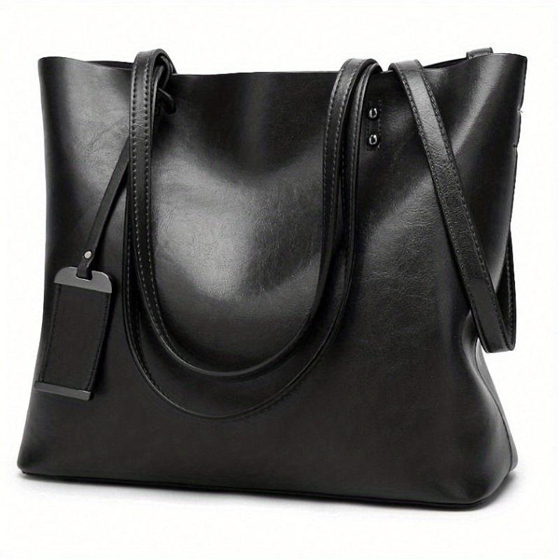 Women Tote Bag Soft Leather Large Capacity Casual Shoulder Crossbody Purse