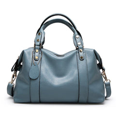 Classic Tote Faux Leather Shoulder Bag with Zipper