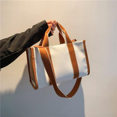 Large Capacity Canvas Tote Bag Crossbody Commuter Women's Handbag
