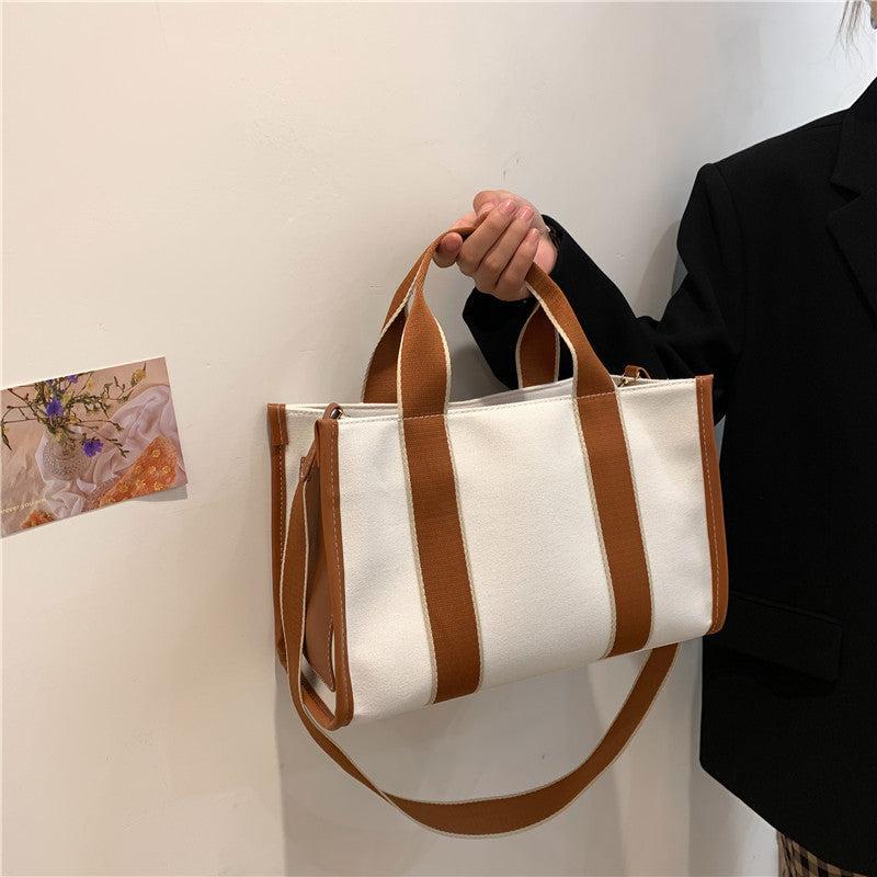 Large Capacity Canvas Tote Bag Crossbody Commuter Women's Handbag