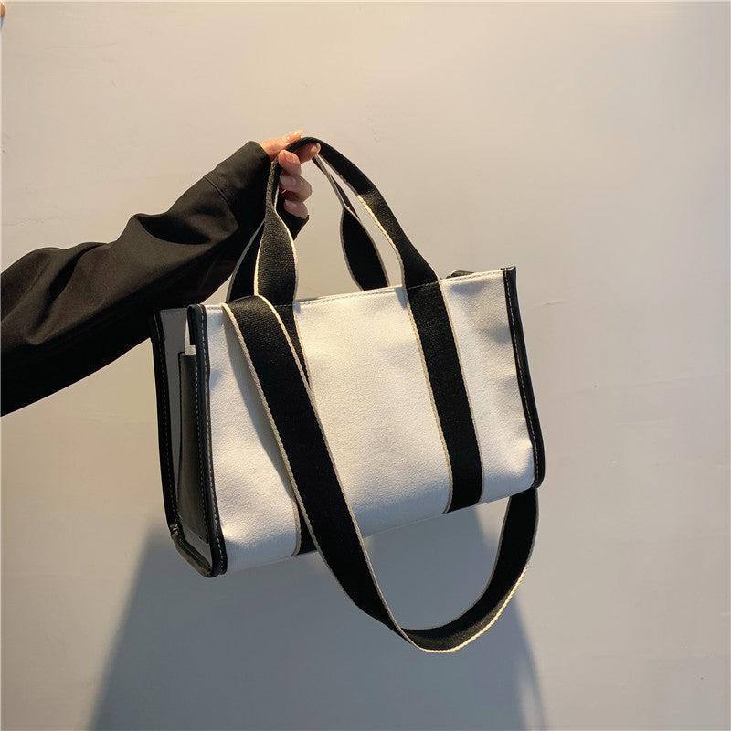 Large Capacity Canvas Tote Bag Crossbody Commuter Women's Handbag