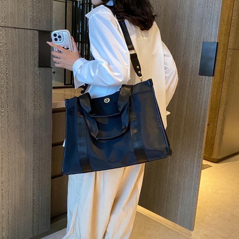 Nylon Tote Bag Large Capacity Lightweight Travel Bag & Shopping Bag