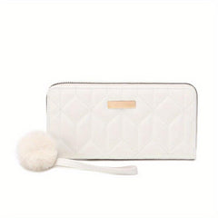 Quilted Wallet Faux Leather Credit Card Organizer Women's Clutch