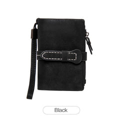 Casual Small Wallet With Wristlet Faux Leather Wallet