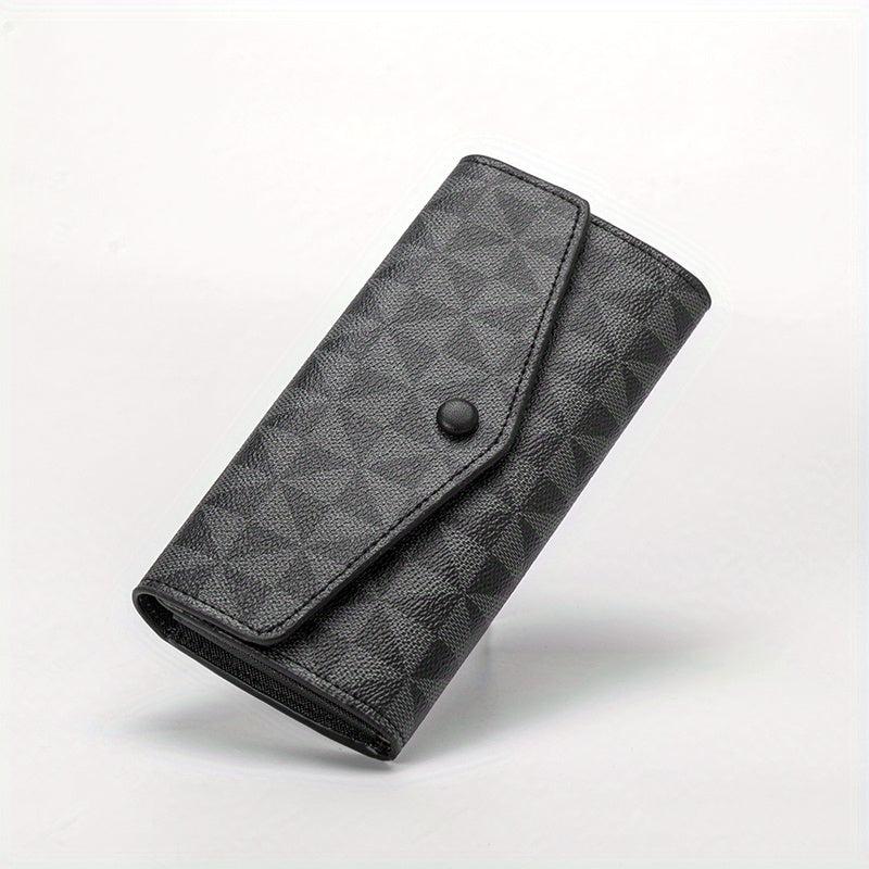 Geometric Pattern Long Purse Coin Pocket Mini Wallet