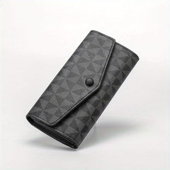 Geometric Pattern Long Purse Coin Pocket Mini Wallet